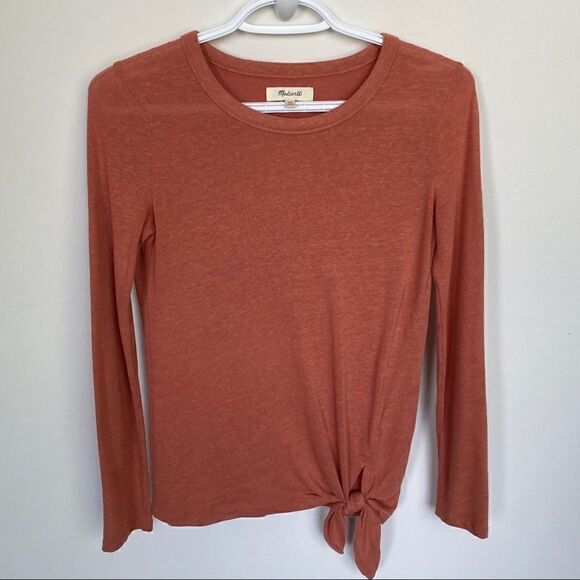 MADEWELL Soundcheck Side Tie Long Sleeve Top - Picture 3 of 9